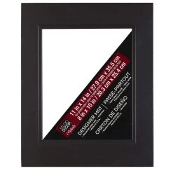 Best Pirce 🛒 11" x 14" Black Core Double Mat By Studio Décor®, 8" x 10" Opening by Studio Decor ⭐