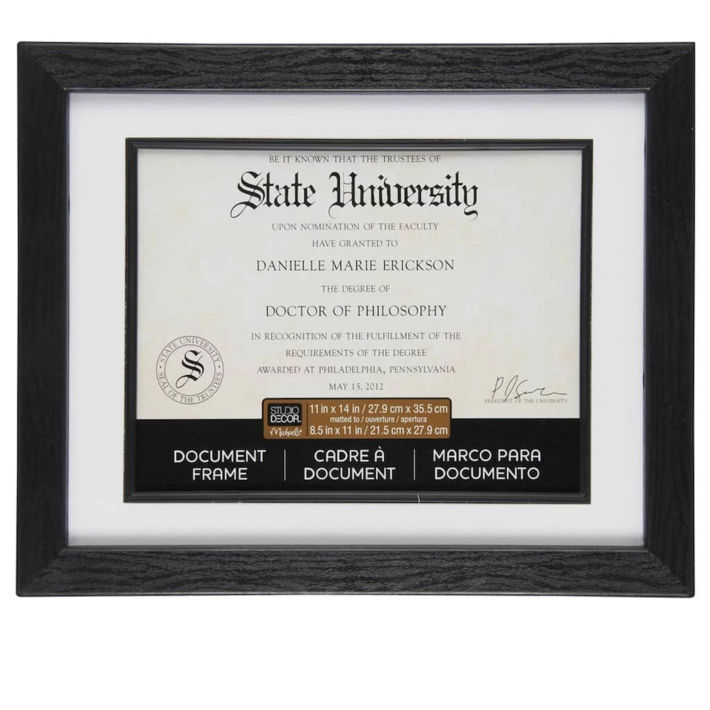 Brand new π Black 8.5" x 11" Document Frame with Mat by Studio Décor® by Studio Decor π 1 Brand new π Black 8.5" x 11" Document Frame with Mat by Studio Décor® by Studio Decor π