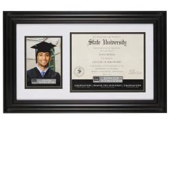 Deals 🎁 Black Document & Photo Frame, 8.5" x 11" & 5" x 7" by Studio Décor® by Studio Decor 😉