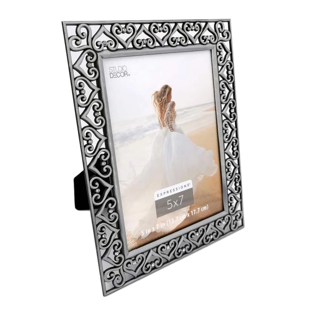 Hot Sale π Pewter Hearts Jeweled Frame, Expressions™ by Studio Décor® by Studio Decor π 2 Hot Sale π Pewter Hearts Jeweled Frame, Expressions™ by Studio Décor® by Studio Decor π - Image 2