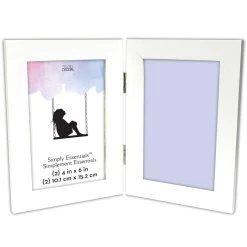 Best deal 😉 12 Pack: 2 Opening White 4" x 6" Hinged Frame, Simply Essentials™ by Studio Décor® by Studio Decor 🔥