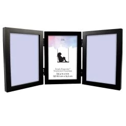 New 🧨 12 Pack: Black 4" x 6", 3 Opening Hinged Frame, Simply Essentials™ by Studio Décor® by Studio Decor 🎁