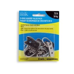 New 🔔 12 Packs: 8 ct. (96 total) D-Ring Hangers by Studio Décor™ by Studio Decor ⌛
