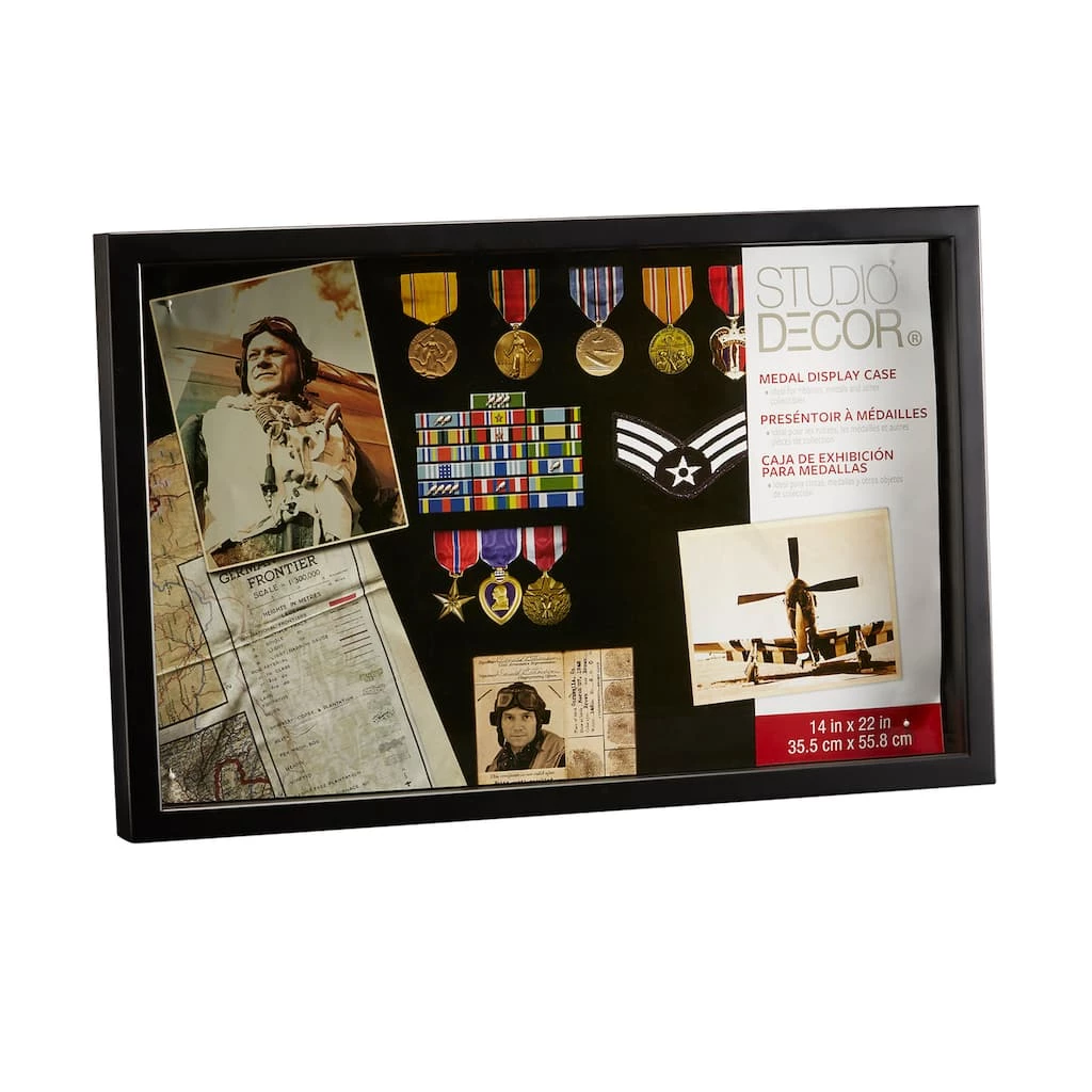 Outlet β¨ Black Medal Shadow Box by Studio Décor®, 14" x 22" by Studio Decor π 1 Outlet β¨ Black Medal Shadow Box by Studio Décor®, 14" x 22" by Studio Decor π