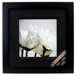 Discount ❤️ 8 Pack: Black Square Gallery Wall Frame with Black Double Mat by Studio Décor® by Studio Decor ✨