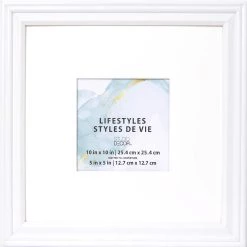 Hot Sale 🛒 White Square Frame With Mat, Lifestyles™ by Studio Décor® by Studio Decor 🔥