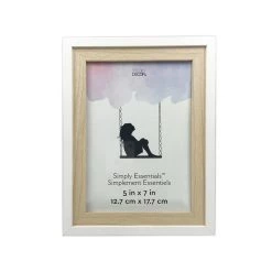 Buy ✨ 12 Pack: White & Natural Two-Tone 5" x 7" Frame, Simply Essentials™ by Studio Décor® by Studio Decor 😀