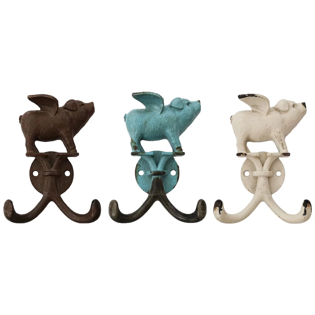 New π Assorted Pewter Flying Pig Wall Hook by Studio Décor® by Studio Decor π 1 New π Assorted Pewter Flying Pig Wall Hook by Studio Décor® by Studio Decor π
