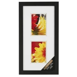Buy 🥰 Black 2-Opening Gallery Frame with Double Mat by Studio Décor® by Studio Decor 👏