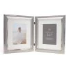 Discount ⭐ 2 Opening Silver Hinged 5" x 7" Frame with Mat, Expressions™ by Studio Décor® by Studio Decor 🔥