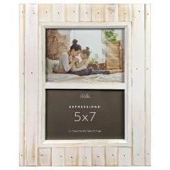 Deals 🥰 12 Pack: 2 Opening White Salvage Chic 5" x 7" Frame, Expressions™ by Studio Décor® by Studio Decor 😍