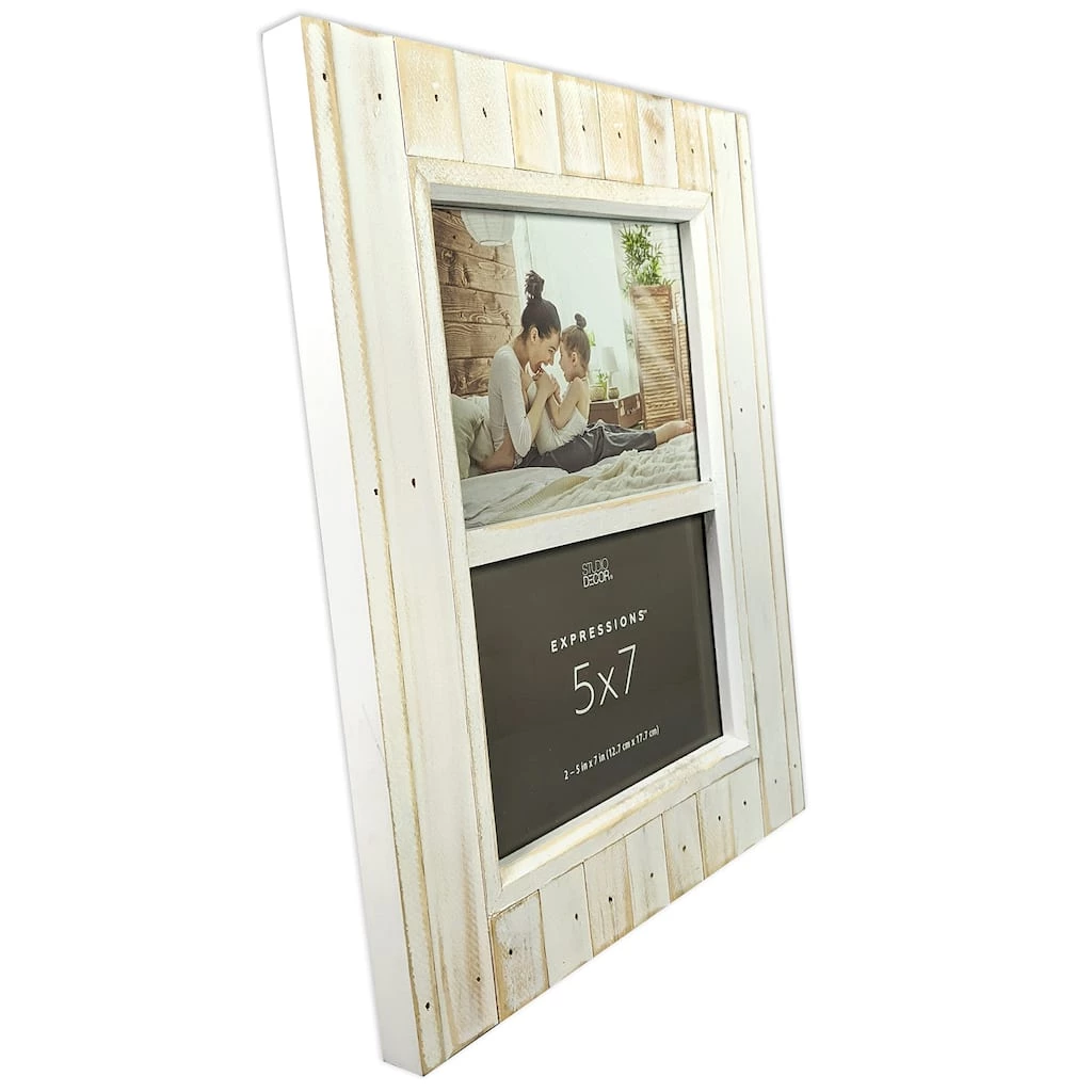 Wholesale π₯ 2 Opening White Salvage Chic 5" x 7" Frame, Expressions™ by Studio Décor® by Studio Decor 𧨠2 Wholesale π₯ 2 Opening White Salvage Chic 5" x 7" Frame, Expressions™ by Studio Décor® by Studio Decor 𧨠- Image 2