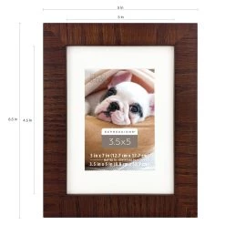 New 🔥 Espresso Rustic 3.5" x 5" Frame with Mat, Expressions™ by Studio Décor® by Studio Decor 🌟 -Studio Decor shop 10477369 3