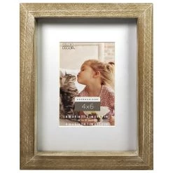 Coupon 😀 Rustic 4" x 6" Wooden Frame with Mat, Expressions™ by Studio Décor® by Studio Decor ❤️