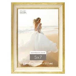 Coupon 🎁 Cream & Gold Leaf 5" x 7" Frame, Expressions™ by Studio Décor® by Studio Decor 🎁