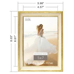 New ❤️ 12 Pack: Cream & Gold Leaf 5" x 7" Frame, Expressions™ by Studio Décor® by Studio Decor ✨ -Studio Decor shop 10505610 5 1