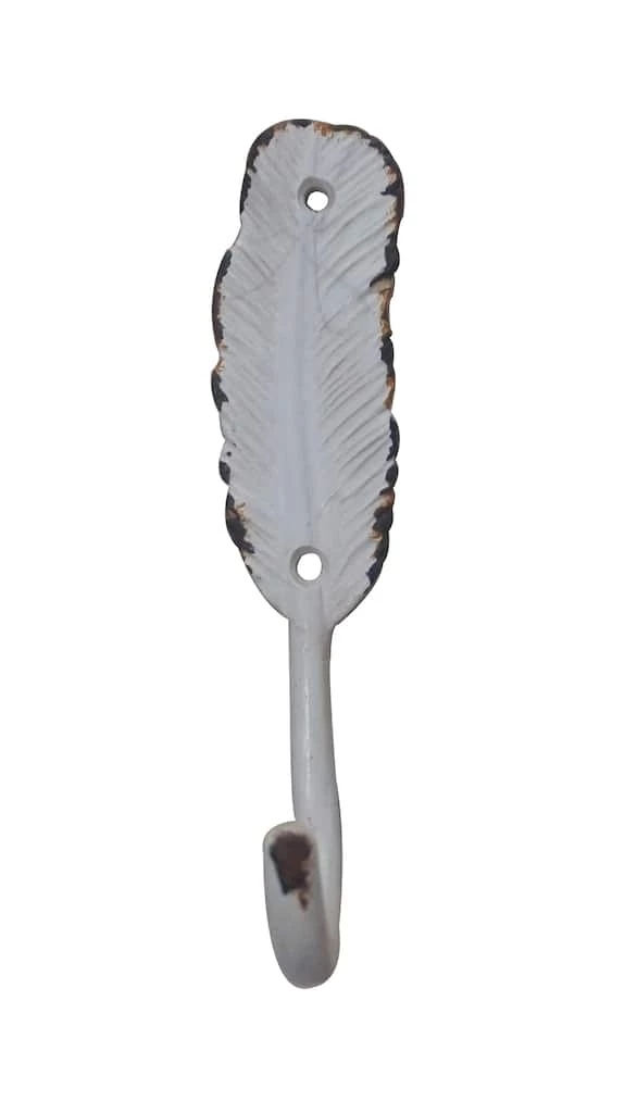Best deal 𧨠White Feather Pewter Wall Hook by Studio Décor® by Studio Decor π 1 Best deal 𧨠White Feather Pewter Wall Hook by Studio Décor® by Studio Decor π