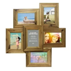 Buy ❤️ 6 Pack: 6 Opening Natural 4" x 6" Collage Frame by Studio Décor® by Studio Decor 🤩