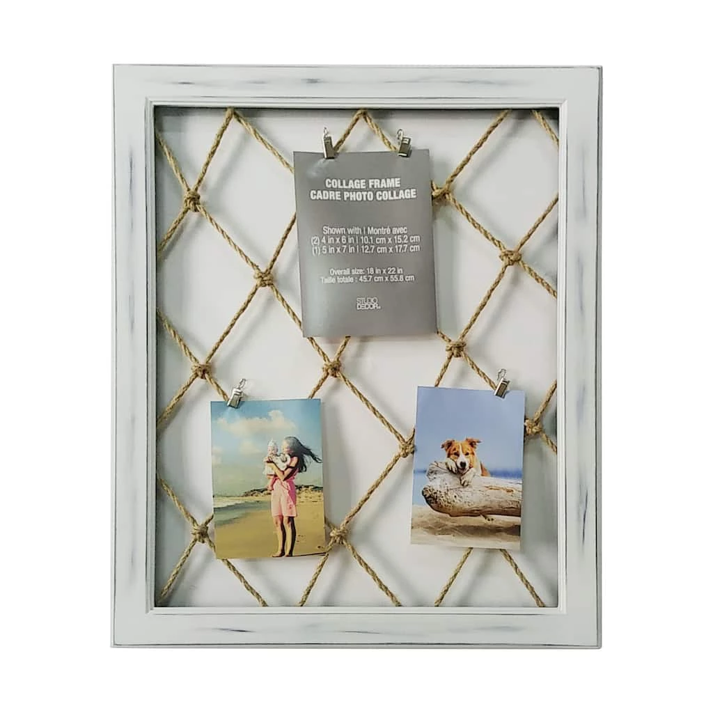 Wholesale π 6 Pack: White with Net 22" x 18" Collage Clip Frame by Studio Décor® by Studio Decor π 1 Wholesale π 6 Pack: White with Net 22" x 18" Collage Clip Frame by Studio Décor® by Studio Decor π
