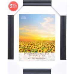 New 🛒 4 Packs: 3 ct. (12 total) Black 8" x 10" Frame with Mat, Lifestyles by Studio Décor® by Studio Decor ⌛ -Studio Decor shop 10536723