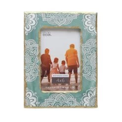 New 🎉 Turquoise, White & Gold 4" x 6" Frame, Expressions™ by Studio Décor® by Studio Decor 🎁