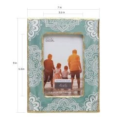 New 🎉 Turquoise, White & Gold 4" x 6" Frame, Expressions™ by Studio Décor® by Studio Decor 🎁 -Studio Decor shop 10546842 9