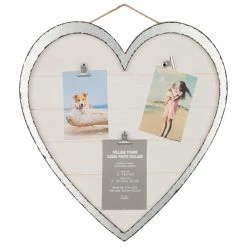 Discount 🎁 6 Pack: 3 Opening Galvanized Heart 19" x 20" Collage Clip Frame by Studio Décor® by Studio Decor 🛒