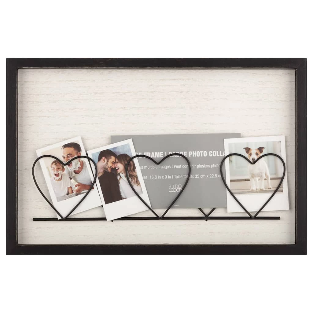 Budget π 6 Pack: Black & White Wire Heart Collage Frame by Studio Décor® by Studio Decor π 1 Budget π 6 Pack: Black & White Wire Heart Collage Frame by Studio Décor® by Studio Decor π