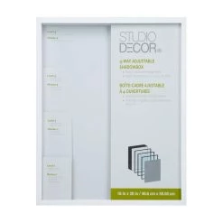 Best deal ❤️ White 4-Way 16" x 20" Shadow Box by Studio Décor® by Studio Decor 👍