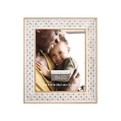 Top 10 🎉 White & Brown Cross Patterned 8" x 10" Frame, Expressions™ by Studio Décor® by Studio Decor 😍