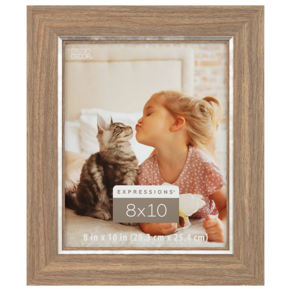 Promo π 12 Pack: Faux Wood with Silver Inner 8" x 10" Frame, Expressions™ by Studio Décor® by Studio Decor π 1 Promo π 12 Pack: Faux Wood with Silver Inner 8" x 10" Frame, Expressions™ by Studio Décor® by Studio Decor π