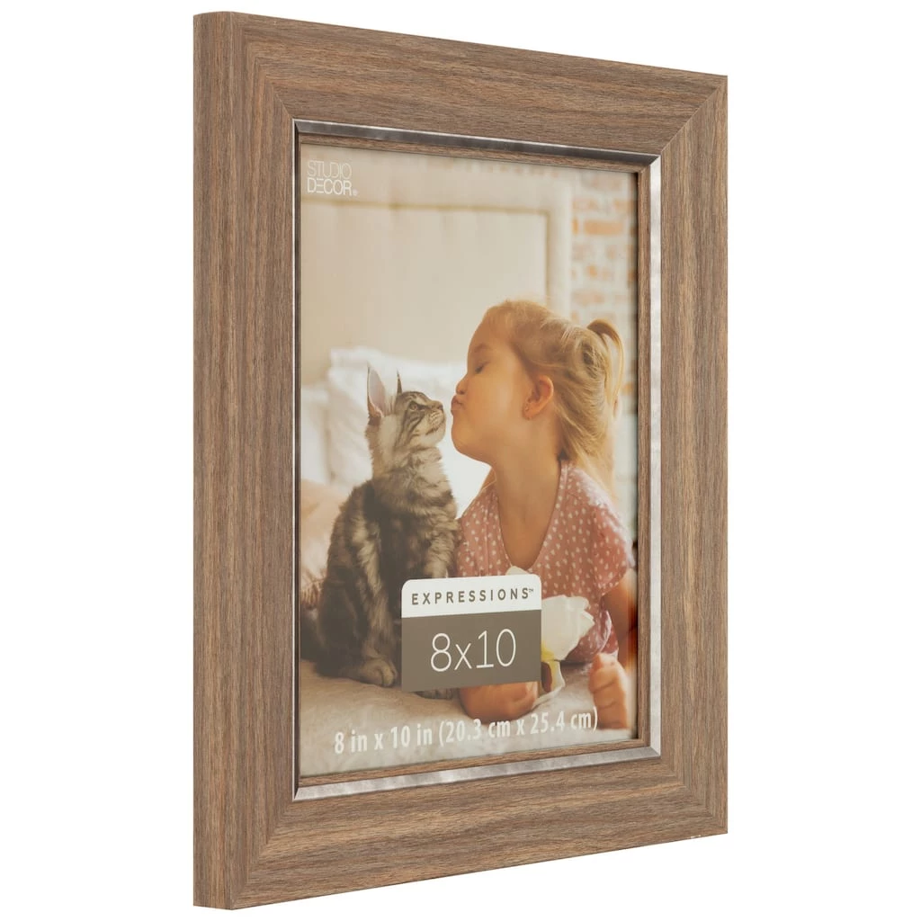 Promo π 12 Pack: Faux Wood with Silver Inner 8" x 10" Frame, Expressions™ by Studio Décor® by Studio Decor π 3 Promo π 12 Pack: Faux Wood with Silver Inner 8" x 10" Frame, Expressions™ by Studio Décor® by Studio Decor π - Image 3