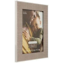 Budget 🌟 Greige with Silver Edges 5" x 7" Frame, Expressions™ by Studio Décor® by Studio Decor 😍 -Studio Decor shop 10625242 3