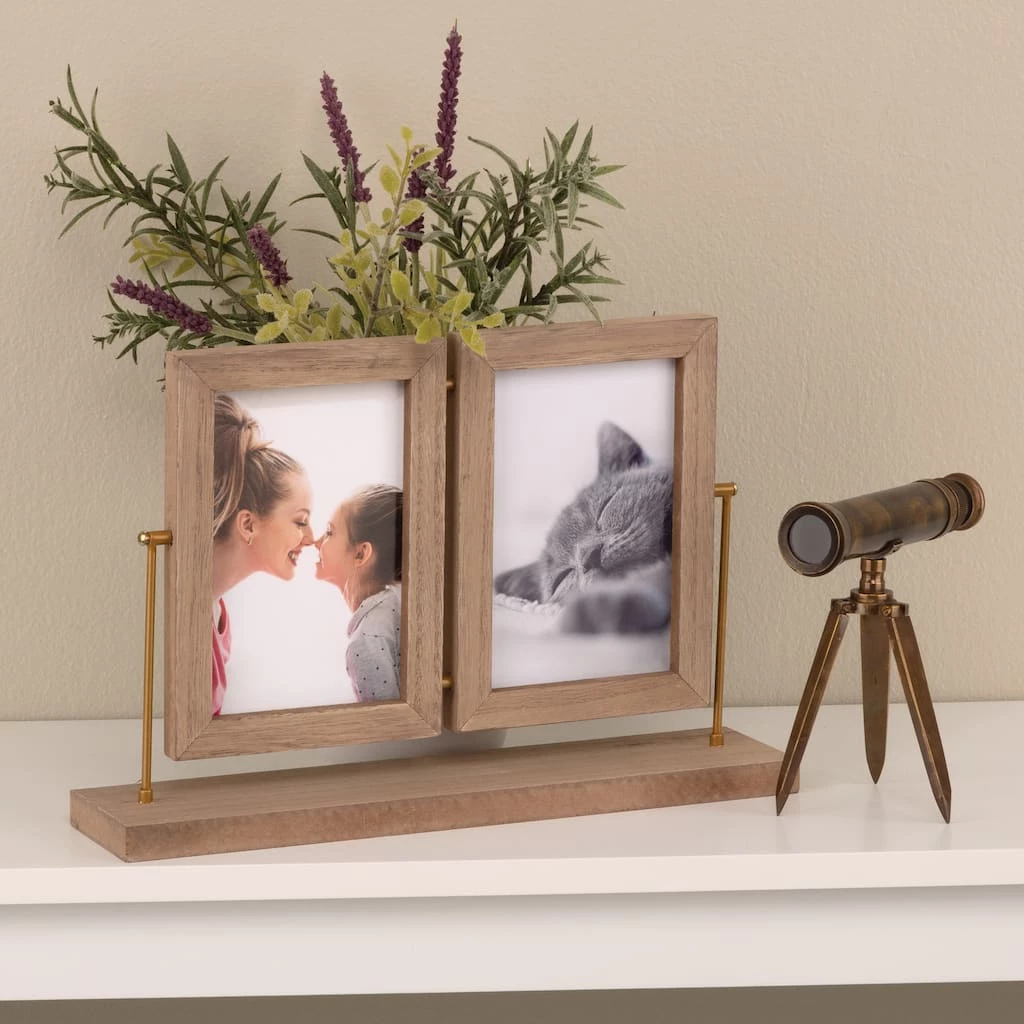 Brand new ❤️ 2 Opening 4" x 6" Swivel Frame, Expressions™ by Studio Décor® by Studio Decor ✔️ 5 Brand new ❤️ 2 Opening 4" x 6" Swivel Frame, Expressions™ by Studio Décor® by Studio Decor ✔️ - Image 5