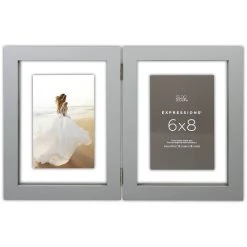 Best deal 👏 2 Opening Gray Hinge 6" x 8" Float Frame, Expressions™ by Studio Décor® by Studio Decor 💯