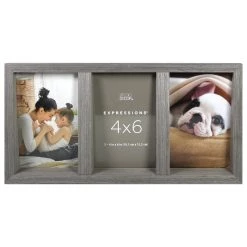 Best deal 👏 3 Opening Gray Angled 4" x 6" Collage Frame, Expressions™ by Studio Décor® by Studio Decor 🛒