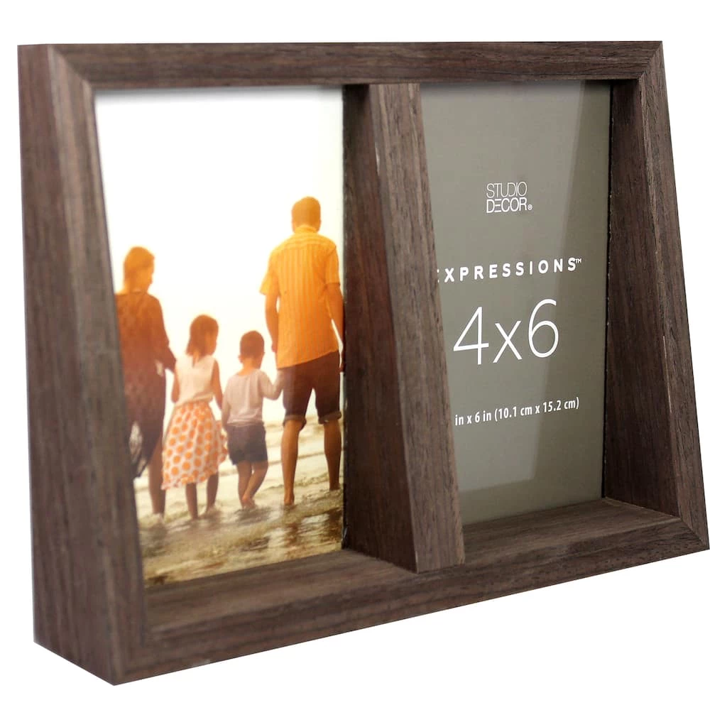 Promo π 2 Opening Walnut Angled 4" x 6" Collage Frame, Expressions™ by Studio Décor® by Studio Decor π 3 Promo π 2 Opening Walnut Angled 4" x 6" Collage Frame, Expressions™ by Studio Décor® by Studio Decor π - Image 3