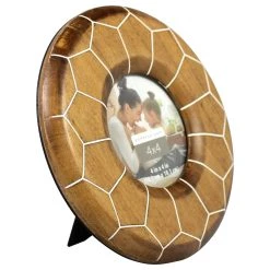 Deals 🎉 Walnut Moroccan Round 4" x 4" Frame, Expressions™ by Studio Décor® by Studio Decor 💯 -Studio Decor shop 10625838 3