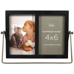 Cheapest π₯° 2 Opening Black & Brass 4" x 6" Collage Frame, Expressions™ by Studio Décor® by Studio Decor π
