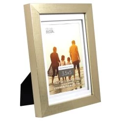 Outlet ✔️ Champagne 3.5" x 5" Frame with Mat, Expressions™ by Studio Décor® by Studio Decor 💯 -Studio Decor shop 10625936 3