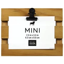 Discount ✔️ Walnut Slatted Mini Clip Frame by Studio Décor® by Studio Decor 🥰