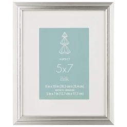 Best Sale 👏 12 Pack: Silver Narrow 5" x 7" with Mat Frame, Aspect by Studio Décor® by Studio Decor 🥰