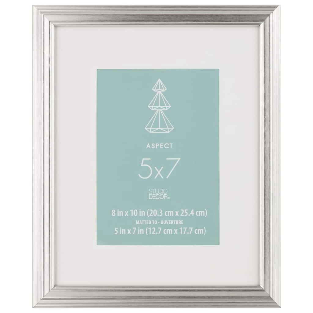Best Sale 👏 12 Pack: Silver Narrow 5" x 7" with Mat Frame, Aspect by Studio Décor® by Studio Decor 🥰 1 Best Sale 👏 12 Pack: Silver Narrow 5" x 7" with Mat Frame, Aspect by Studio Décor® by Studio Decor 🥰