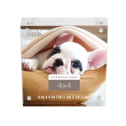 Deals 👏 Clear 4" x 4" Acrylic Block Frame, Expressions™ by Studio Décor® by Studio Decor ✨