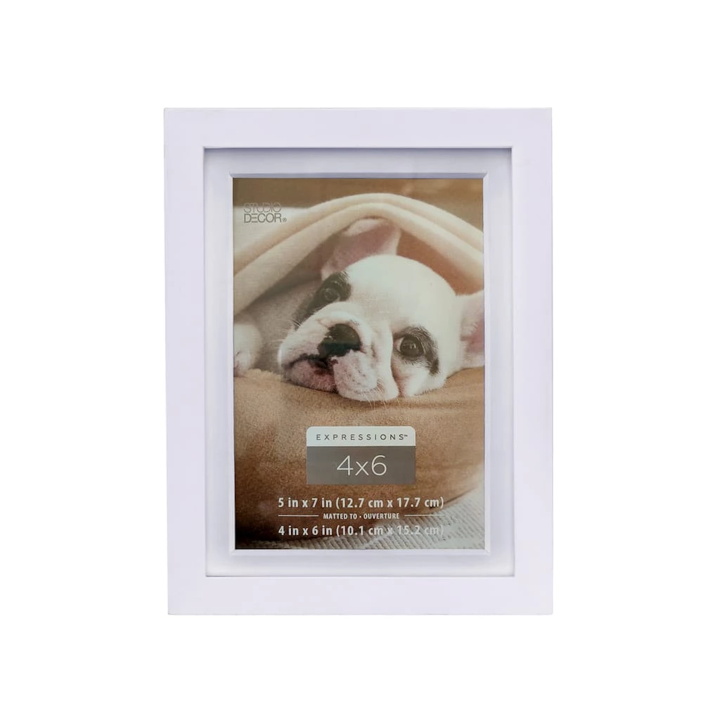 Discount π White 4" x 6" Frame with Mat, Expressions™ by Studio Décor® by Studio Decor π 1 Discount π White 4" x 6" Frame with Mat, Expressions™ by Studio Décor® by Studio Decor π