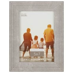 Buy 🤩 Gray Ribbed 5" x 7" Frame, Expressions™ by Studio Décor® by Studio Decor 🌟