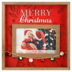 Buy 👏 Wood Grain Merry ❄ Christmas 6" x 4" Shadowbox Frame, ❄ Christmas by Studio Décor® by Studio Decor 💯