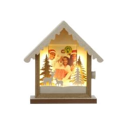 Buy 😀 Christmas Cabin 4" x 6" LED Tabletop Frame by Studio Décor® by Studio Decor 👍