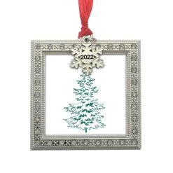 Buy 🛒 Silver Decorative 2022 Square Ornament Frame with Snowflake by Studio Décor® by Studio Decor 🤩