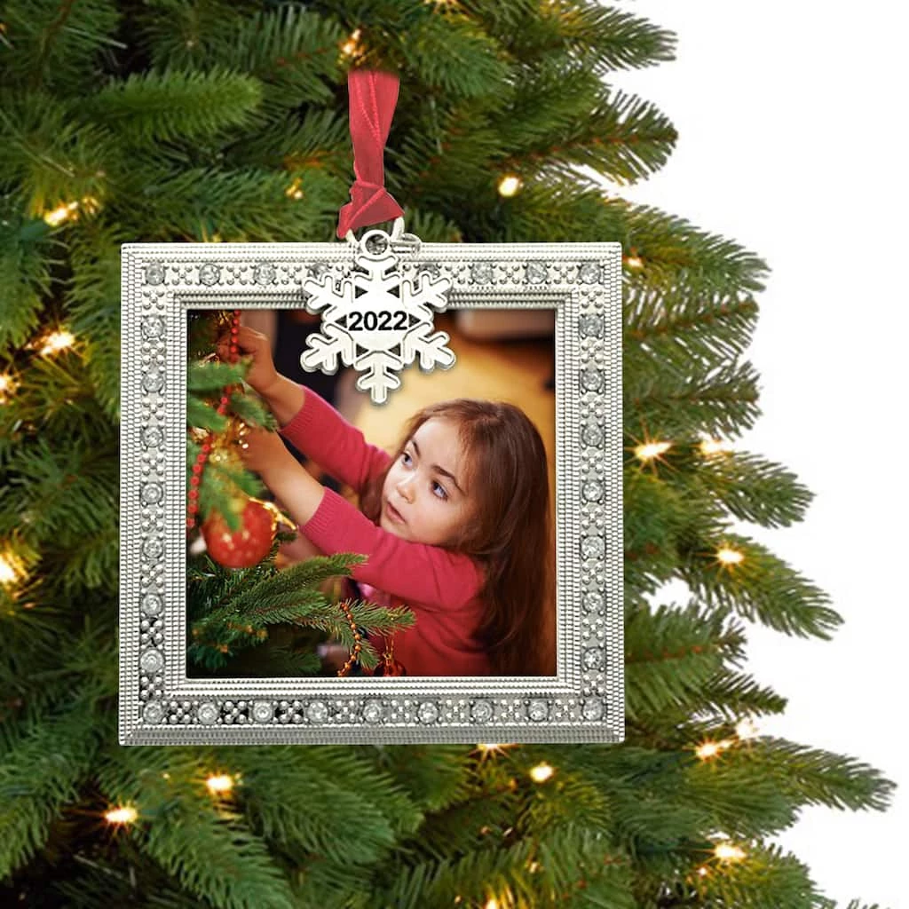 Buy π Silver Decorative 2022 Square Ornament Frame with Snowflake by Studio Décor® by Studio Decor π€© 2 Buy π Silver Decorative 2022 Square Ornament Frame with Snowflake by Studio Décor® by Studio Decor π€© - Image 2